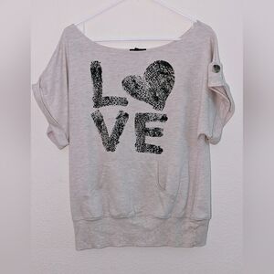 Short Sleeved "LOVE" Sweatshirt